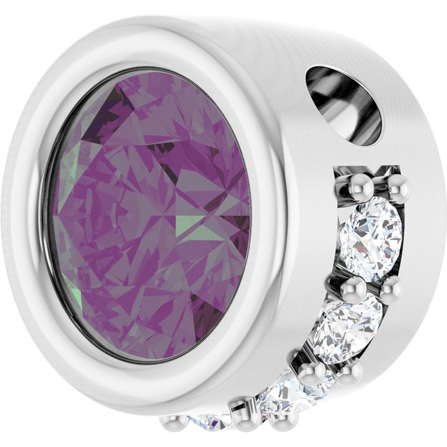 14k-white-lab-grown-alexandrite-&-1/10-ctw-natural-diamond-pendant