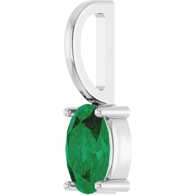 14k-white--lab-grown-emerald-charm/pendant