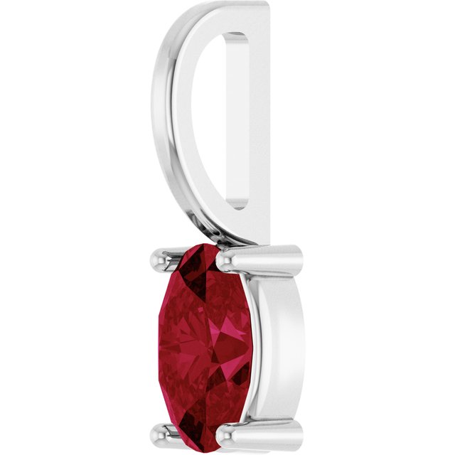 14k-white--natural-ruby-charm/pendant