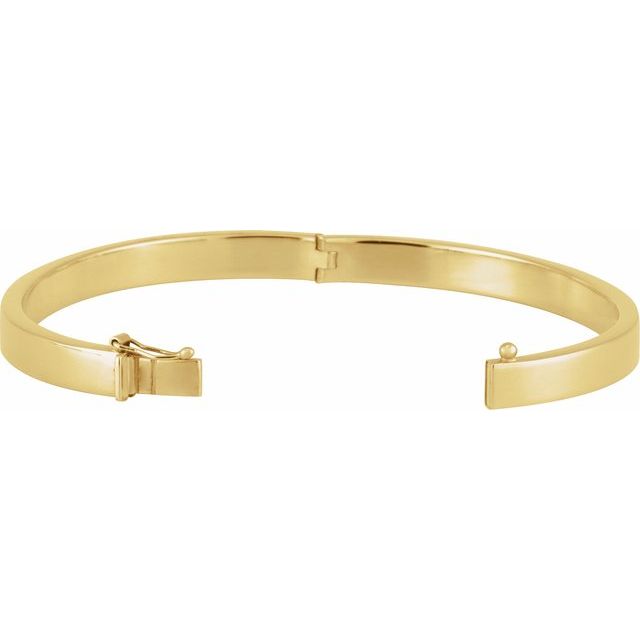 14k-yellow-engravable--tube-hinged-bangle-7"-bracelet