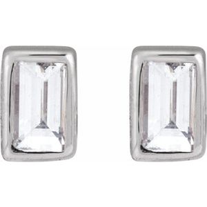 0.04 ct Diamond Bezel-Set Earring With Press Fit Back