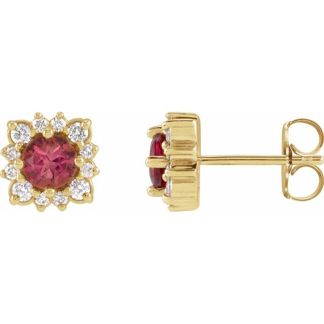 14k-yellow-natural-mozambique-garnet-&-1/2-ctw-natural-diamond-halo-style-earrings