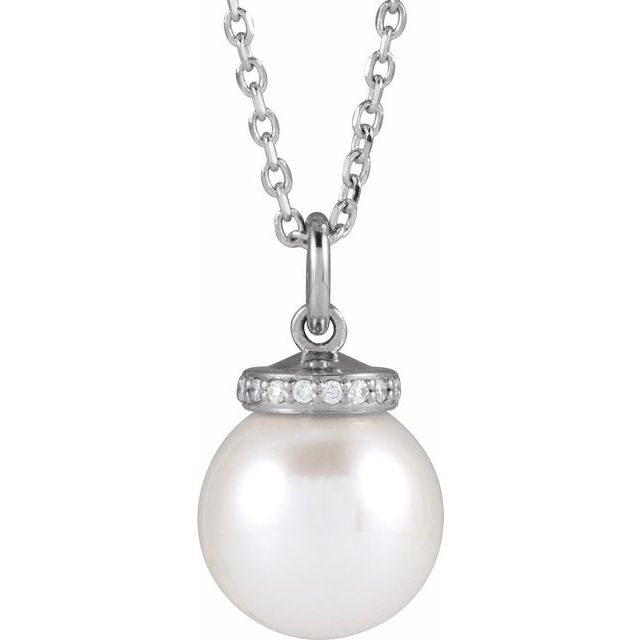 14k-white-cultured-white-akoya-pearl-&-.04-ctw-natural-diamond-16-18"-necklace
