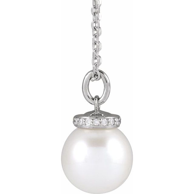14k-white-cultured-white-akoya-pearl-&-.04-ctw-natural-diamond-16-18"-necklace