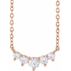1/3 ct Lab-Grown Diamond Graduated Necklace