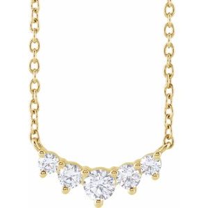 1/3 ct Lab-Grown Diamond Graduated Necklace