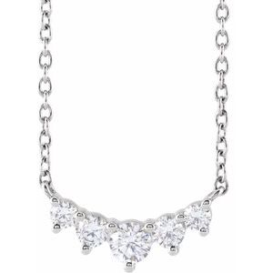 1/3 ct Lab-Grown Diamond Graduated Necklace
