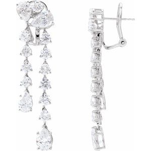 9 1/2 ct Lab-Grown Diamond Dangle Earrings
