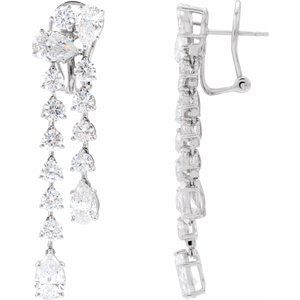9 1/2 ct Lab-Grown Diamond Dangle Earrings