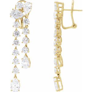 9 1/2 ct Lab-Grown Diamond Dangle Earrings