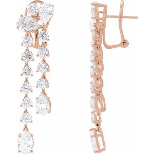 9 1/2 ct Lab-Grown Diamond Dangle Earrings
