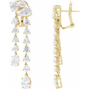 9 1/2 ct Lab-Grown Diamond Dangle Earrings