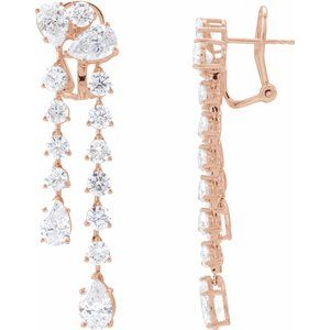 9 1/2 ct Lab-Grown Diamond Dangle Earrings