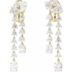 9 1/2 ct Lab-Grown Diamond Dangle Earrings