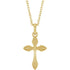 14k-yellow-vintage-inspired-cross-16-18"-necklace