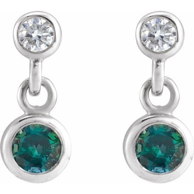 sterling-silver-lab-grown-alexandrite-&-.05-ctw-natural-diamond-two-stone-earrings