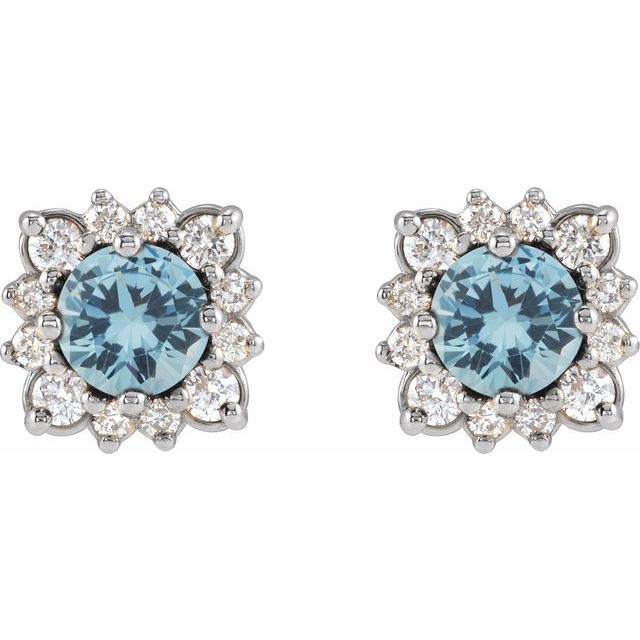 14k-white-natural-aquamarine-&-1/2-ctw-natural-diamond-halo-style-earrings