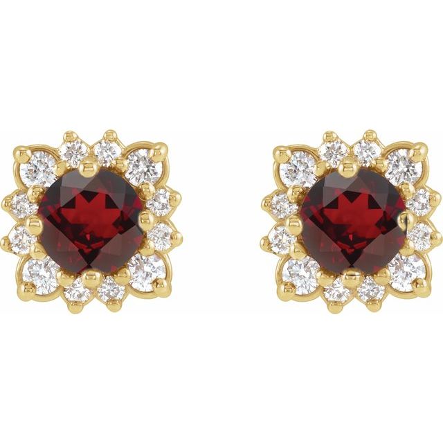 14k-yellow-natural-mozambique-garnet-&-1/2-ctw-natural-diamond-halo-style-earrings