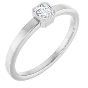 1/4 ct Diamond Bezel-Set Solitaire Ring