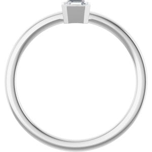 1/4 ct Diamond Bezel-Set Solitaire Ring