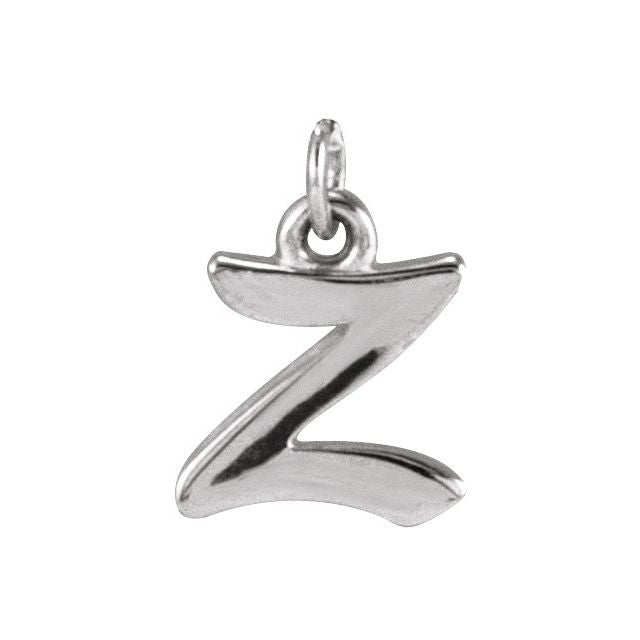 sterling-silver-7.45-x-6.5-mm-initial-z,14k-white-gold-7.45-x-6.5-mm-initial-z