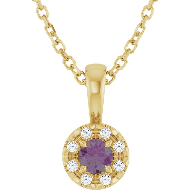 14k-yellow--lab-grown-alexandrite-&-.03-ctw-natural-diamond-16-18"-necklace