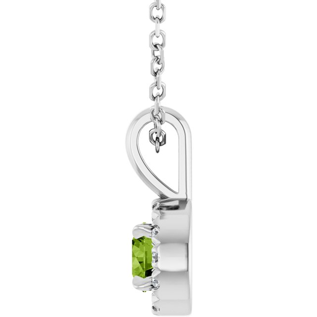 14k-white--natural-peridot-&-.05-ctw-natural-diamond-16-18"-necklace