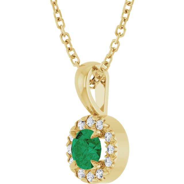 14k-yellow--lab-grown-emerald-&-.05-ctw-natural-diamond-16-18"-necklace