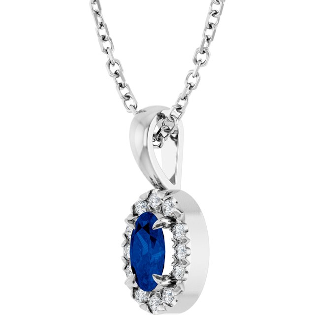 14k-white--natural-blue-sapphire-&-.05-ctw-natural-diamond-16-18"-necklace
