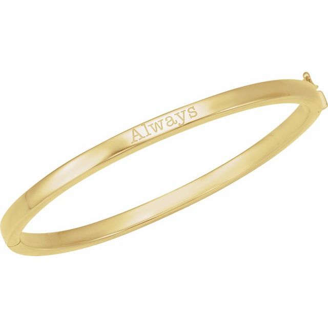 14k-yellow-engravable--tube-hinged-bangle-7"-bracelet