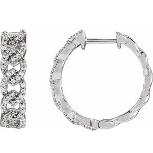 1/2 ct Lab-Grown Diamond Hoop Earrings