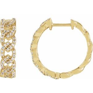 1/2 ct Lab-Grown Diamond Hoop Earrings