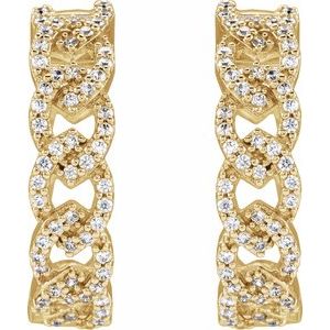 1/2 ct Lab-Grown Diamond Hoop Earrings