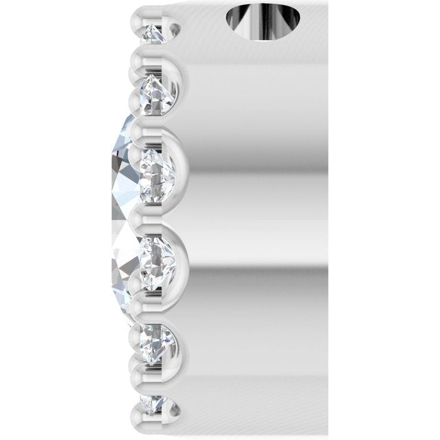 14k-white-natural-white-sapphire-&-1/10-ct-natural-diamond-halo-style-pendant