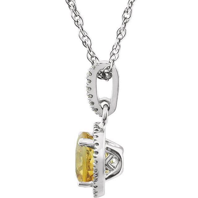14k-white-natural-citrine-&-1/10-ctw-natural-diamond-18"-necklace