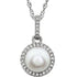14k-white-cultured-white-freshwater-pearl-&-1/10-ctw-natural-diamond-18"-necklace