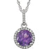 14k-white-natural-amethyst-&-1/10-ctw-natural-diamond-18"-necklace