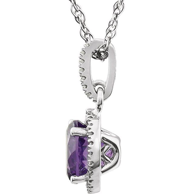 14k-white-natural-amethyst-&-1/10-ctw-natural-diamond-18"-necklace