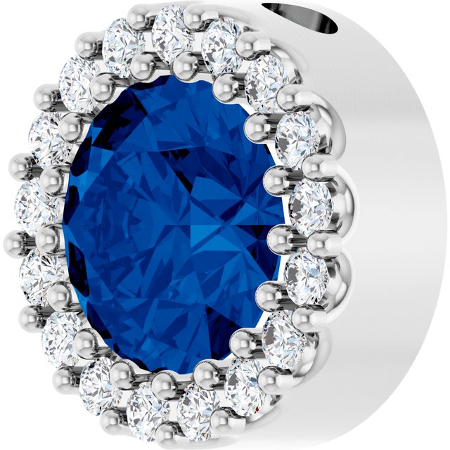 sterling-silver-lab-grown-blue-sapphire-&-1/8-ct-natural-diamond-halo-style-pendant