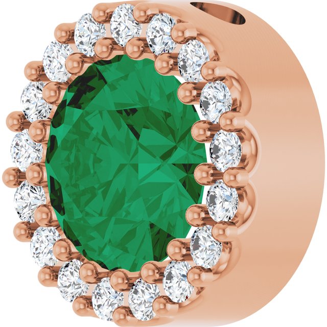 14k-rose-natural-emerald-&-1/8-ct-natural-diamond-halo-style-pendant