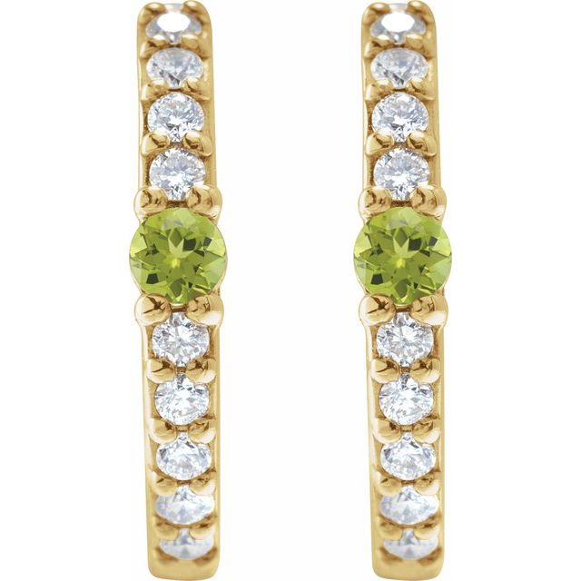 14k-yellow-natural-peridot-&-1/8-ctw-natural-diamond--hoop-earring