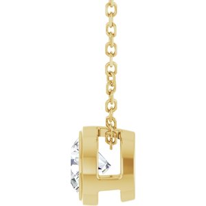 Diamond 1/10 ct Solitaire Bezel-Set Necklace