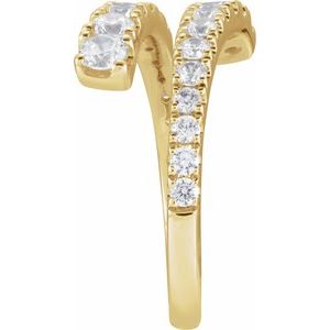 Lab-Grown Diamond 9/10 ct Bypass Ring