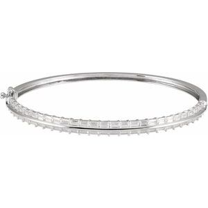 2 1/6 ct Lab-Grown Diamond Bangle Bracelet