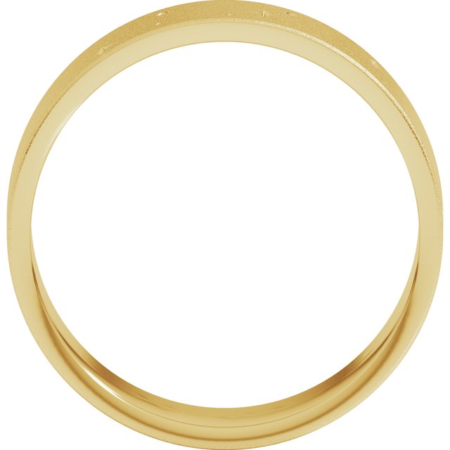 14k-yellow--star-band-with-glass-blast-finish-size-4