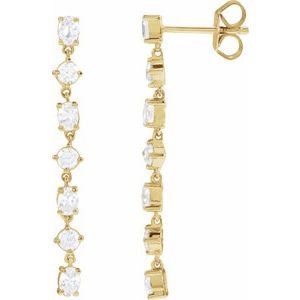 1 1/5 ct Lab-Grown Diamond 7-Stone Dangle Earrings