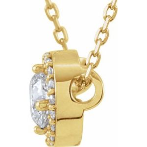 1/5 ct Diamond Halo-Style Necklace