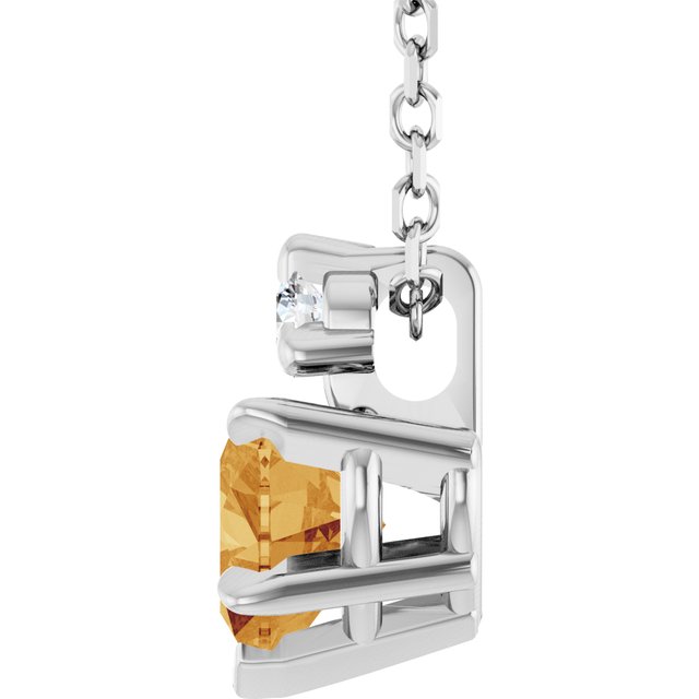 14k-white-natural-citrine-&-.03-ct-natural-diamond-16-18"-necklace