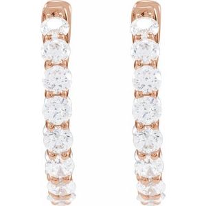 2 1/5 ct Diamond Inside-Outside Hoop Earrings