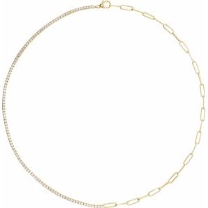 Lab-Grown Diamond Line Necklace